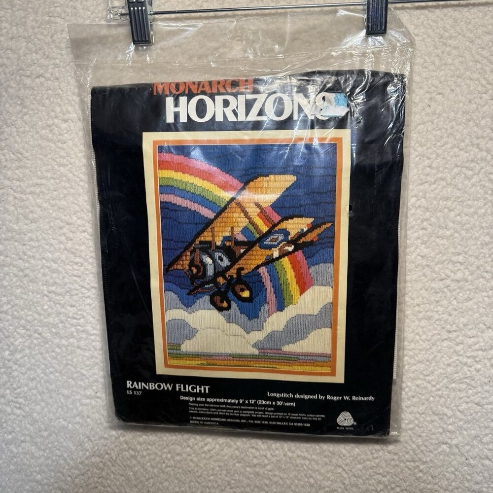 Monarch Horizons Longstitch Kit LS 137 Rainbow Flight 9"X12" Reinardy Vintage